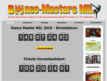 Tablet Screenshot of dance-masters-mil.de